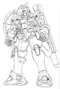 OZ-13MSX1 Vayeate Front View Lineart