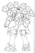 OZ-13MSX2 Mercrius Back View Lineart