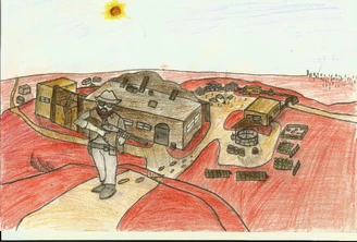 Red Sand Drawing