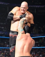 Kane attacking Punk