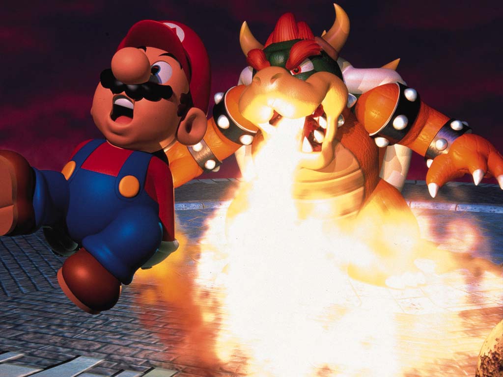 bowser and super mario