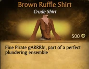 Brown Ruffle Shirt