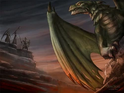 Green dragon illustration