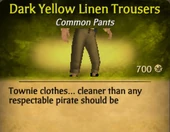 Dark Yellow Linen Trousers