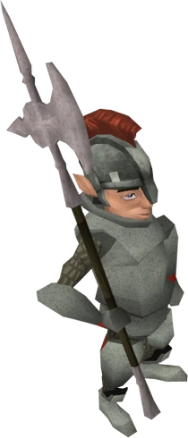 Gnome guard halberd