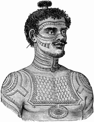 Tattoo history pic of tribal man