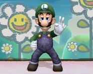 Luigi Brawl pose