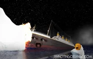 Titanic hits Iceberg