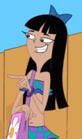 Stacy in a 2-piece swimsuit