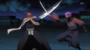 Ichigo and Hanza clash