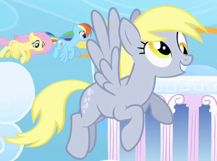 Derpy_flying_around_in_Cloudsdale_S1E16