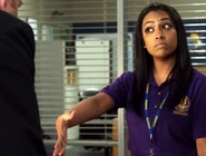 Alli In Her Degrassi Uniform In Mr. Simpson's Office With Her Hand Put Out To Shake Simpson's
