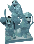 Cute baby animals ice sculpture