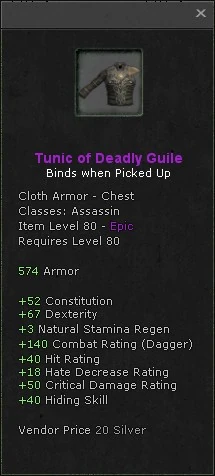 Tunic of deadly guile