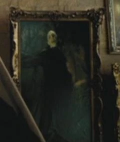 Portrait of a wizard in black flowing robes