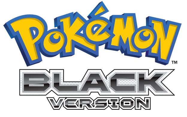 pokemon logo black. Featured on:Pokémon Black and
