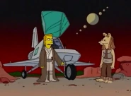 Anakin Skywalker y Jar Jar Binks en Los Simpson