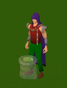 A player performing the Thieving cape emote.