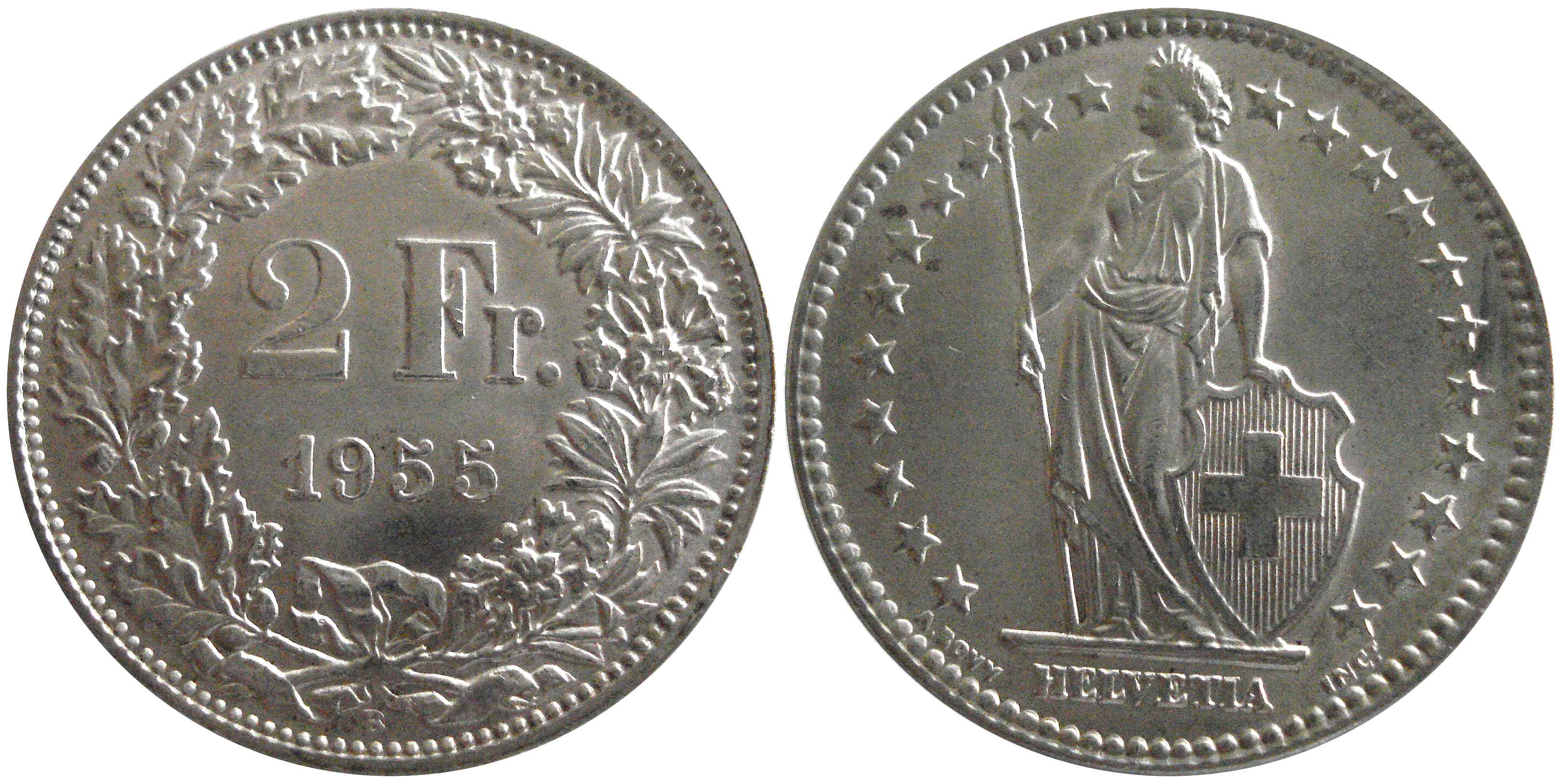 Swiss 2 franc coin  Currency Wiki, the online numismatic encyclopedia