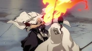 Yamamoto releases his Shikai against Kyoraku