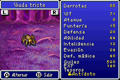 Estadisticas Viuda Triste