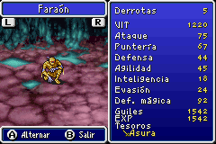 Estadisticas Faraon