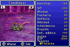 Estadisticas Catoblepas
