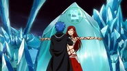 Jellal talking to a bound Erza
