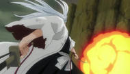 Reigai-Ukitake overpowered by Ryujin Jakka