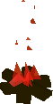 Lit red logs