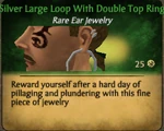 SilverEarloopDoubleTopRing