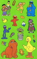 SesameStreetGreenStickersSandylion