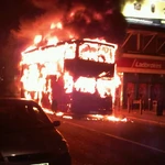 Burning bus-medium