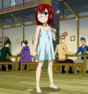 Erza first arrive to Fairy Tail