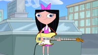 Isabella on guitar