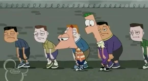 Boys marching