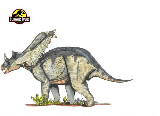 Jurassic Park Chasmosaurus a hellraptor.jpg
