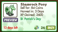 Shamrock Pony Market-info