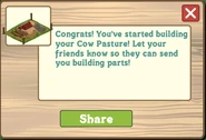 Cow Pasture Start Message