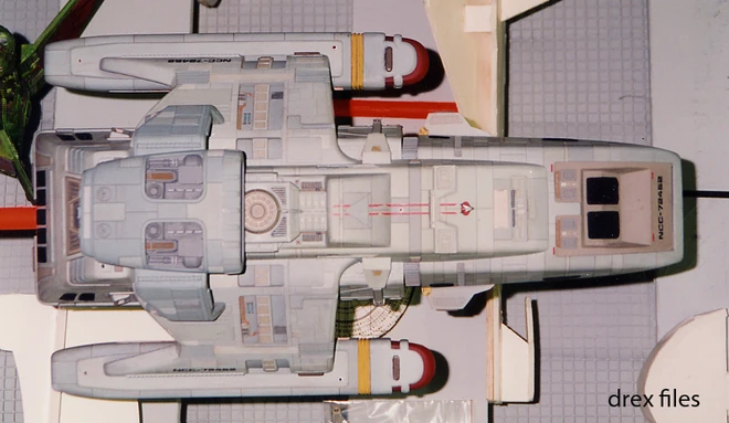 Modell der USS Rio Grande mit Erweiterung von Oben