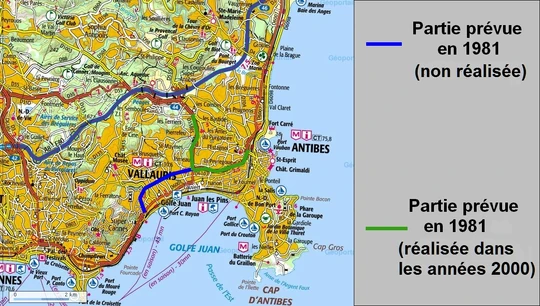 Déviation de Vallauris (06 Alpes maritme) modif