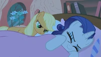 Applejack looking mad at Rarity S1E8