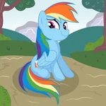Rainbow Dash sitting