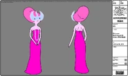 Modelsheet princessbubblegum indresswithmask