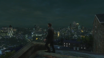 Nate in a roof in london