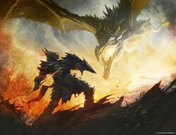 Ancalagon the Black, greatest of the winged dragons, and Morgoth his master  - by Çağlayan (skyrace) : r/lotr