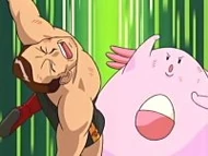 EP463 Chansey usando puño dinámico