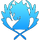 Blue pegasus symbol