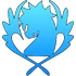 Blue pegasus symbol