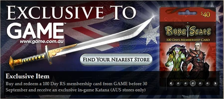 Australia katana offer